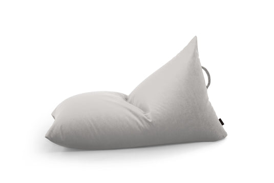 Petit Pouf Poire en velours Gris Perle Beaumont Concept