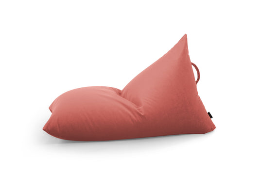 Petit Pouf Poire en velours Rose Incarnat Beaumont Concept