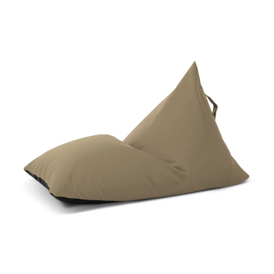 Petit Pouf Poire Exterieur Marron Beige Beaumont Concept