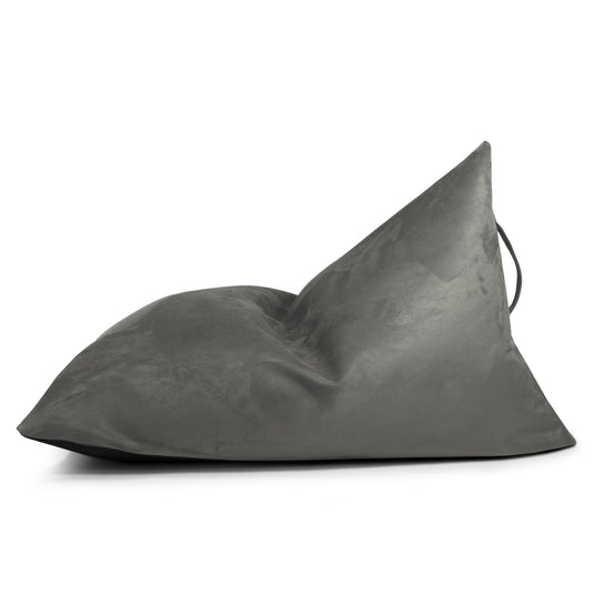 Petit Pouf Poire suede Gris Anthracite Beaumont Concept