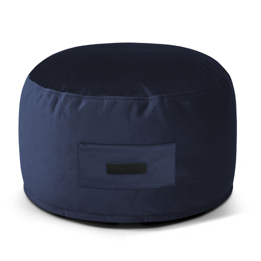 Petit Pouf Velours Bleu Marine