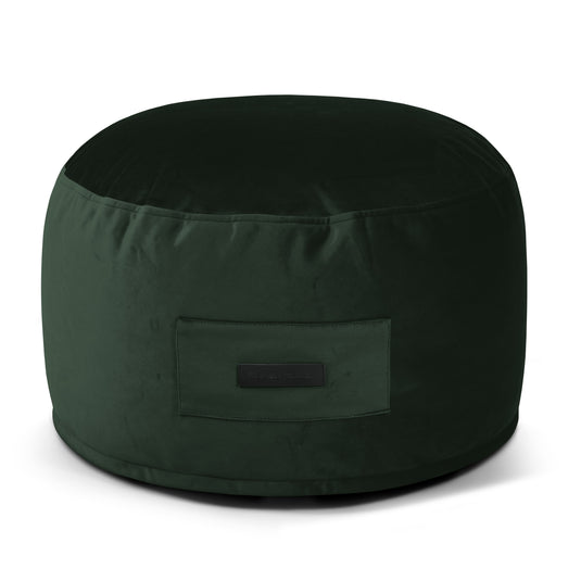 Petit Pouf Velours Vert Emeraude