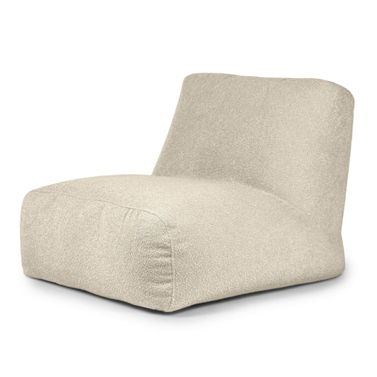 Pouf 2 places en Mouton Beige Sable