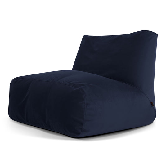 Pouf 2 places en Velours Bleu Marine