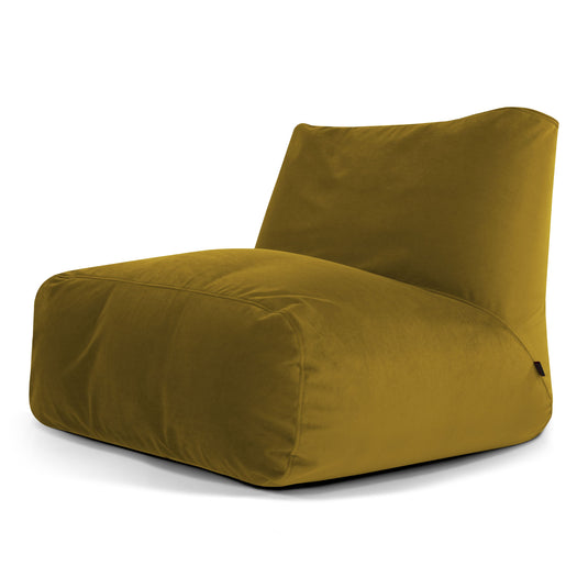 Pouf 2 places en Velours Vert Olive