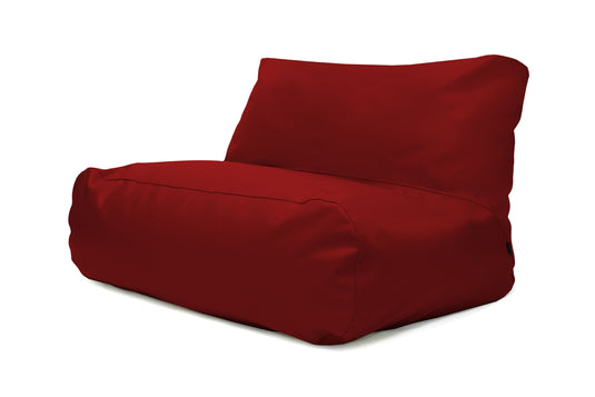 Pouf 2 places Géant en Cuir Rouge Bordeaux