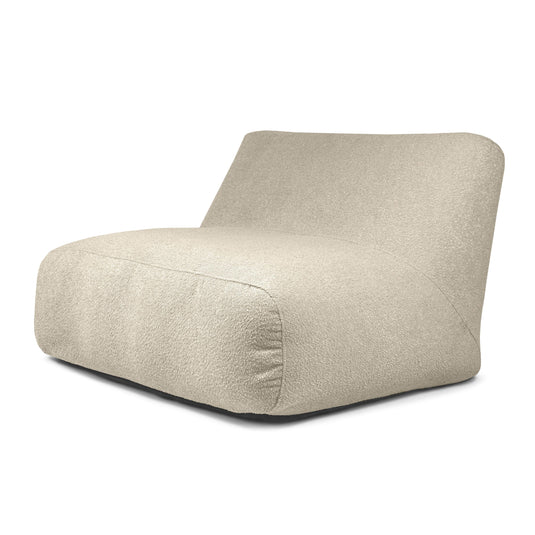 Pouf 2 places Géant en Mouton Beige Sable