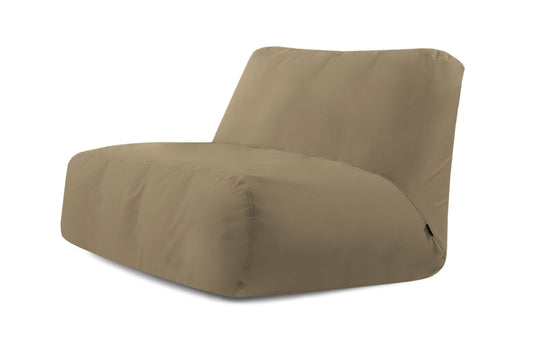 Pouf 2 places Géant pour Éxterieur Marron Beige