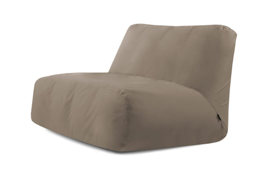 Pouf 2 places Géant pour Éxterieur Marron Taupe
