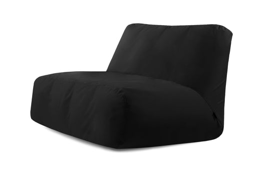 Pouf 2 places Géant pour Éxterieur Noir Profond
