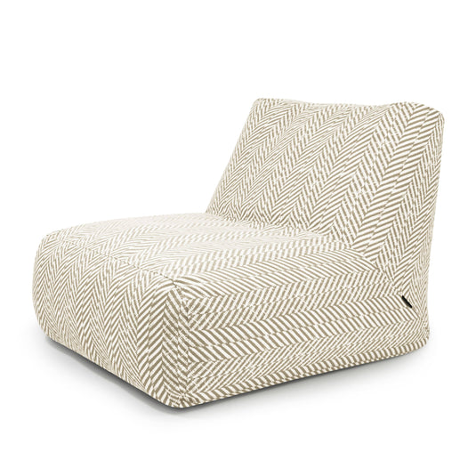 Pouf 2 places pour Jardin Beige Sable