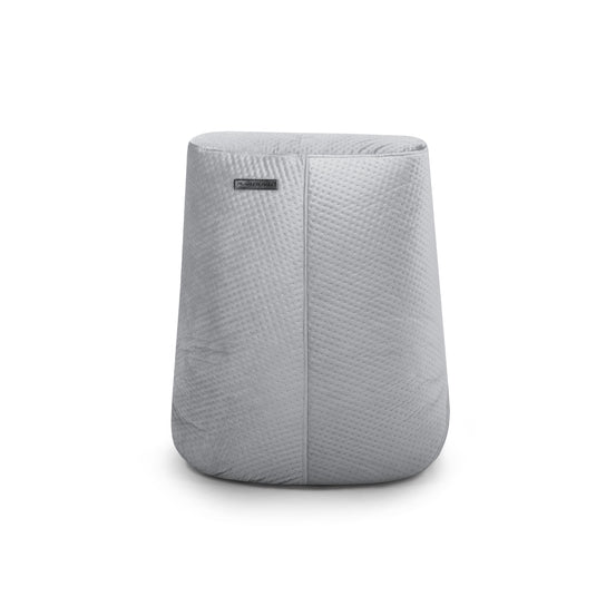 Pouf avec Dossier en Velours Capitonné