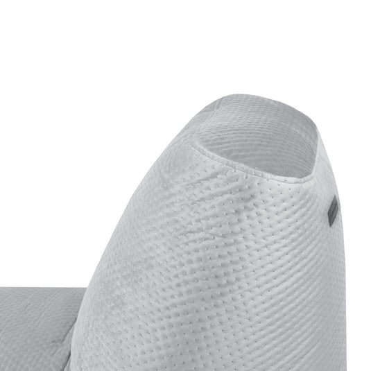 Pouf avec Dossier en Velours Capitonné