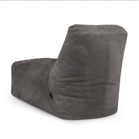 Pouf avec Dossier en Velours Côtelé