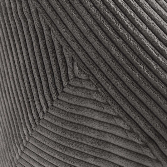 Pouf avec Dossier en Velours Côtelé