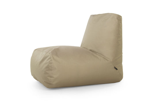 Pouf avec Dossier pour Chambre Marron Beige