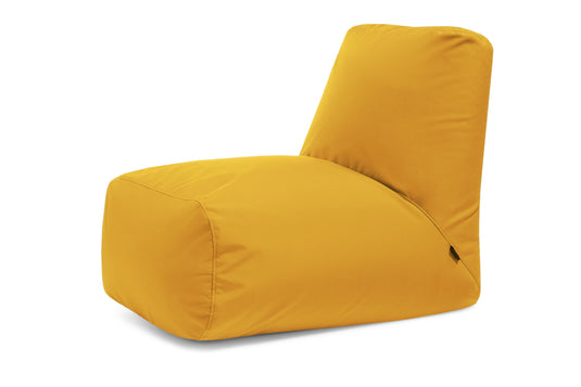 Pouf avec Dossier pour Extérieur Jaune Moutarde