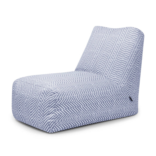 Pouf avec Dossier pour Jardin Bleu Marine