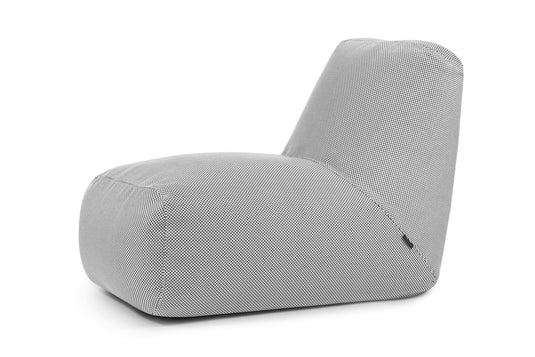 Pouf avec Dossier pour Piscine Gris Perle