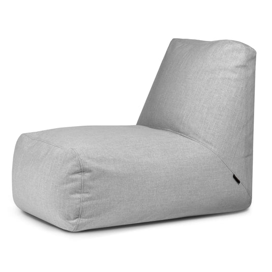 Pouf avec Dossier pour Salon Gris Perle