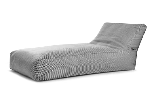 Pouf Bain de Soleil pour Piscine Noir et Blanc