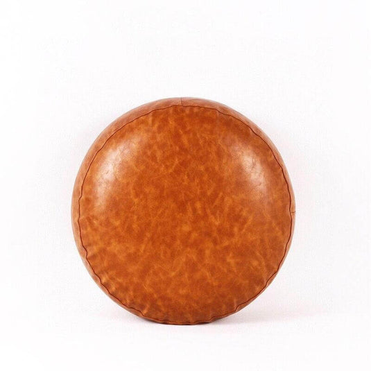 Pouf Berbere Cuir Marron clair