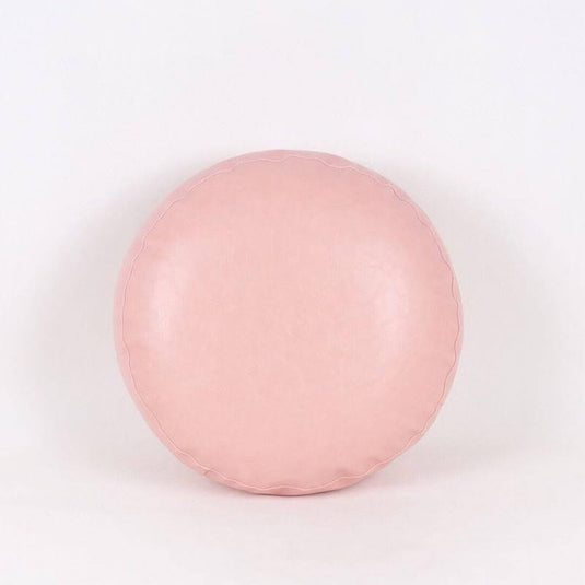 Pouf Berbere Cuir Rose