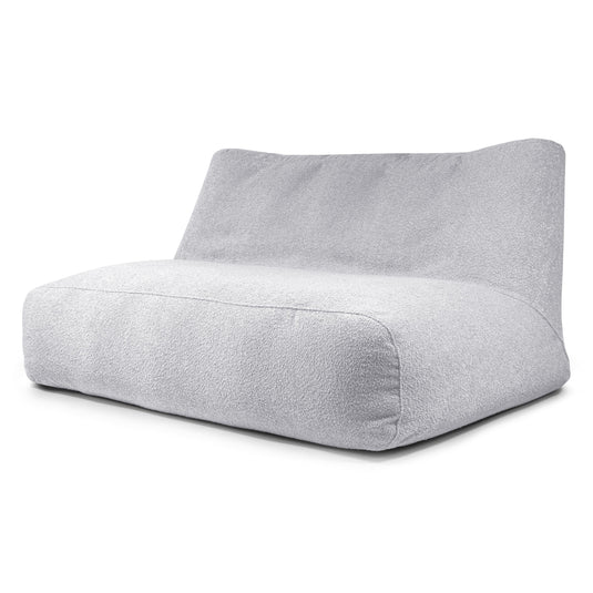 Pouf Canapé 3 places en Mouton Gris Perle