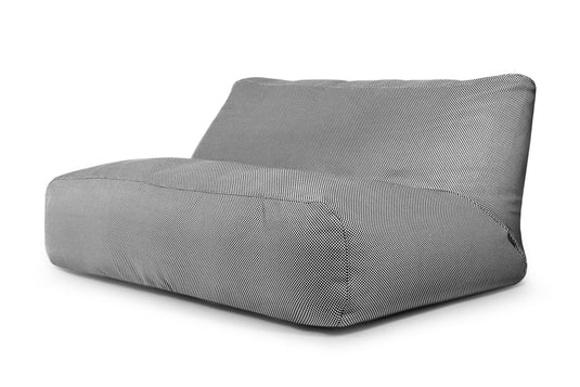 Pouf Canapé 3 places pour Piscine Noir et Blanc