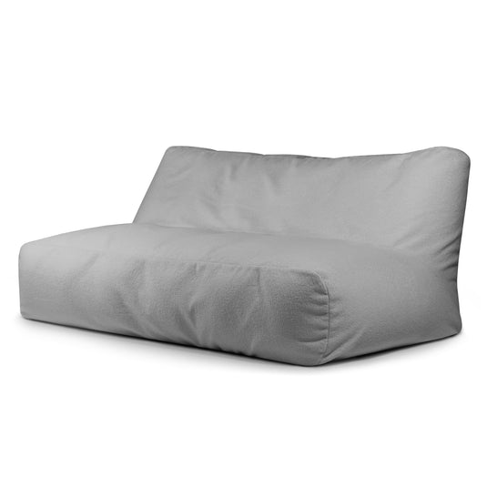Pouf Canapé 4 places en Bouclette Gris Acier