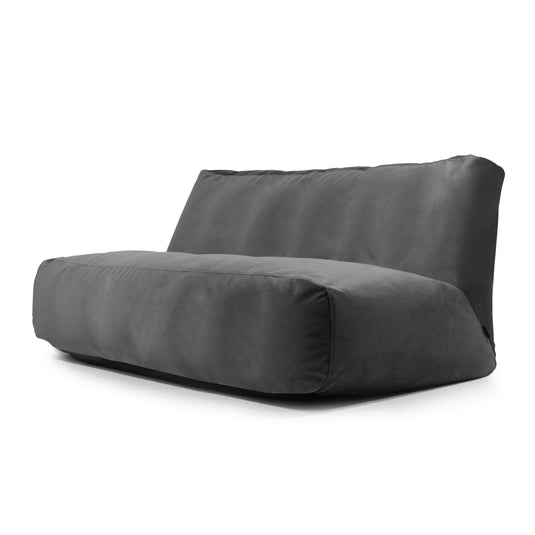 Pouf Canapé 4 places en Velours Gris Anthracite