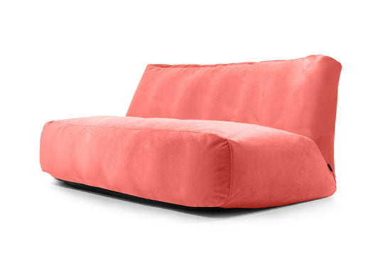 Pouf Canapé 4 places en Velours Rose Incarnat