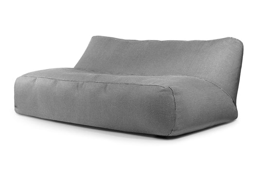 Pouf Canapé 4 places pour Piscine Noir et Blanc