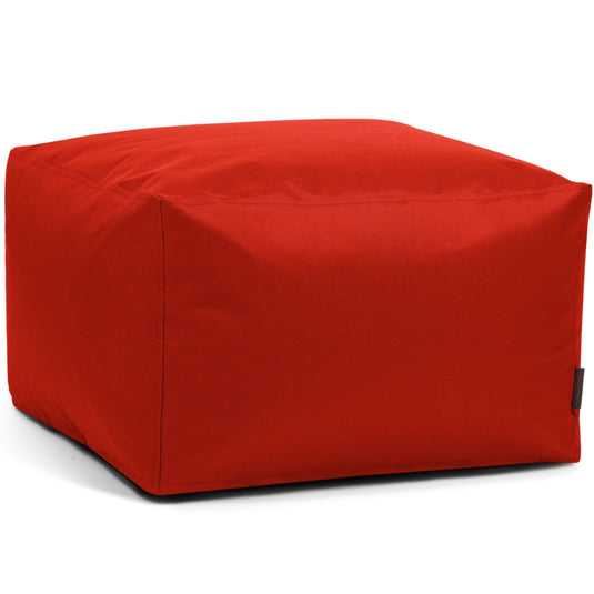 Pouf Carré Chambre Rouge Garance
