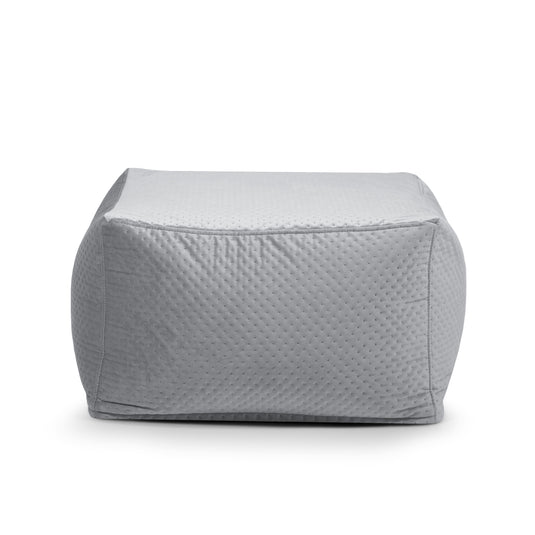 Pouf Carré en Velours Capitonné