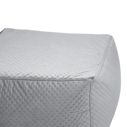Pouf Carré en Velours Capitonné