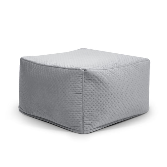 Pouf Carré en Velours Capitonné