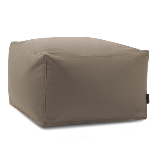 Pouf Carré Exterieur Marron Taupe