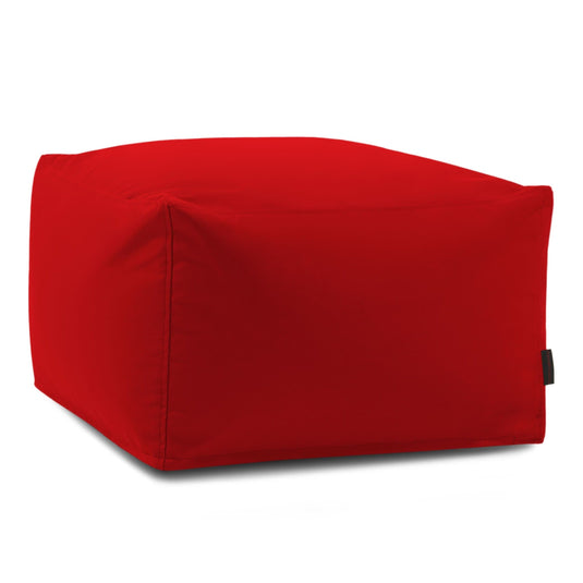 Pouf Carré Exterieur Rouge Cerise