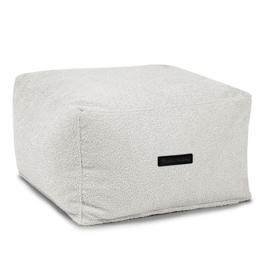 Pouf Carré Mouton Beige Crème
