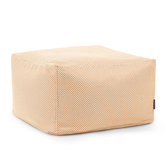 Pouf Carré Piscine Orange Mandarine