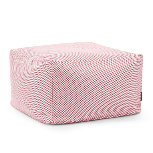 Pouf Carré Piscine Rouge Amarante