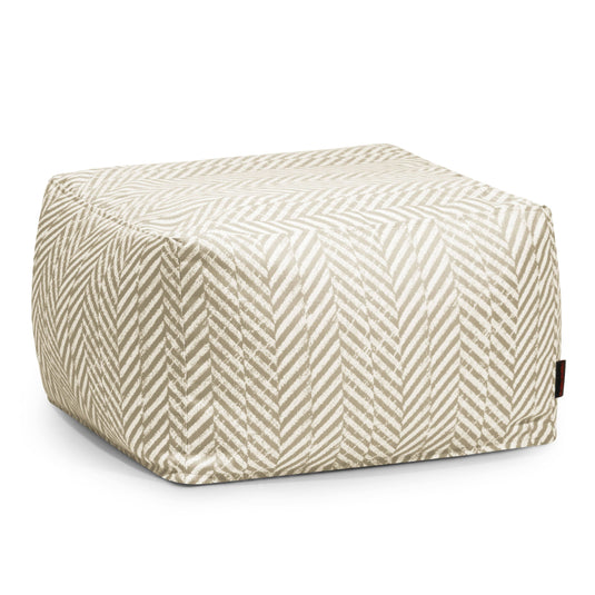 Pouf Carré pour Jardin Beige Sable