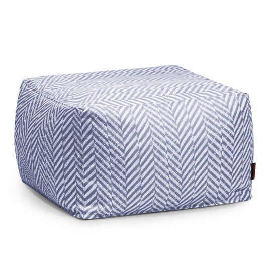 Pouf Carré pour Jardin Bleu Marine