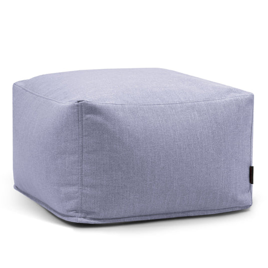 Pouf Carré Salon Bleu Ardoise