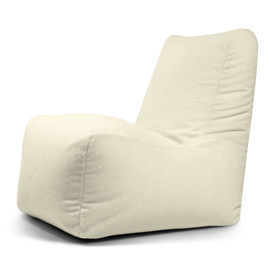 Pouf Chaise Bouclette Blanc Cassé
