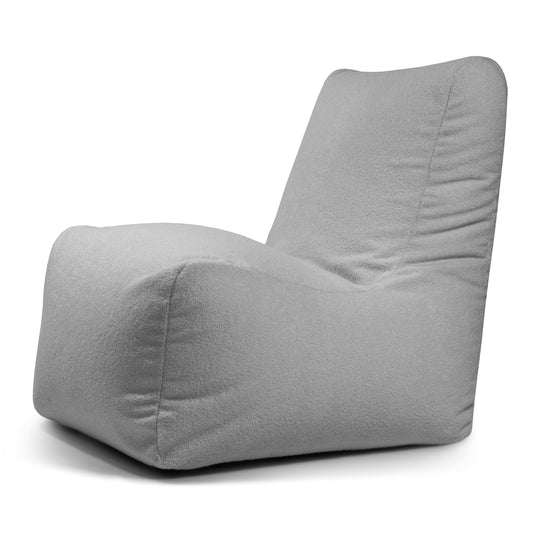 Pouf Chaise Bouclette Gris Acier