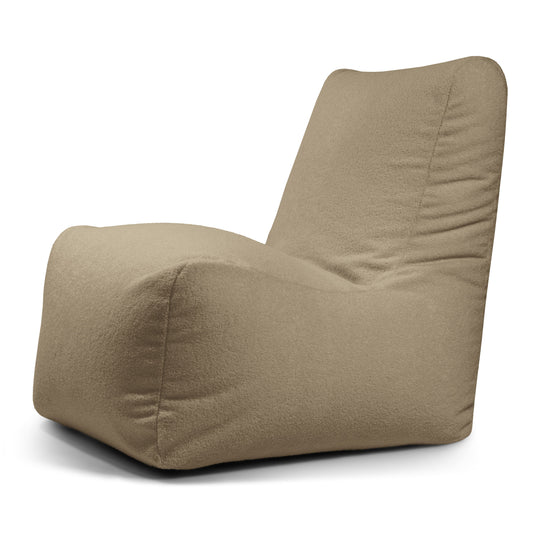 Pouf Chaise Bouclette Marron Noisette