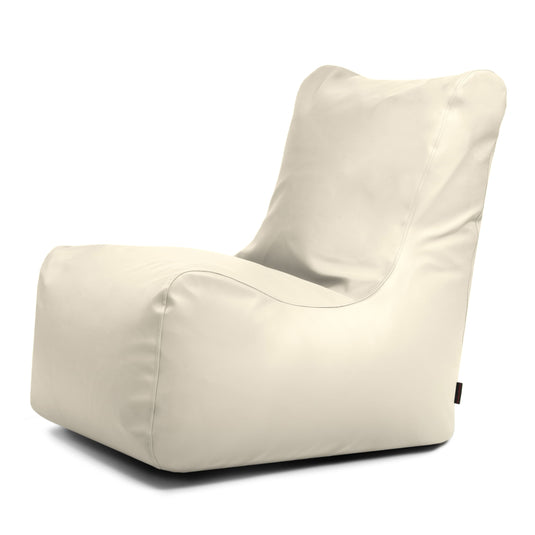 Pouf Chaise Cuir Beige Crème