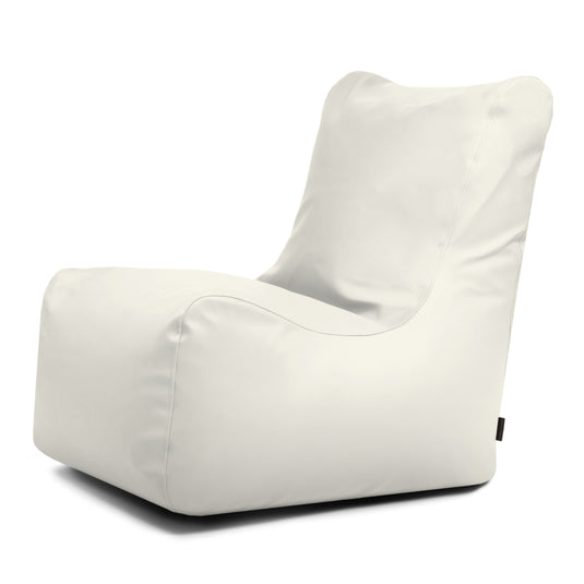 Pouf Chaise Cuir Blanc Neige